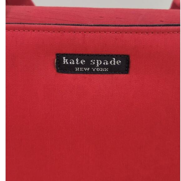 Kate Spade Red Handbag Small Double Straps Purse Satin Vintage Bag Snap Close - Picture 2 of 13